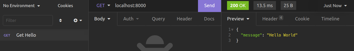 create a request