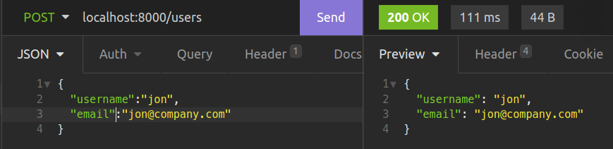 successfull ost request